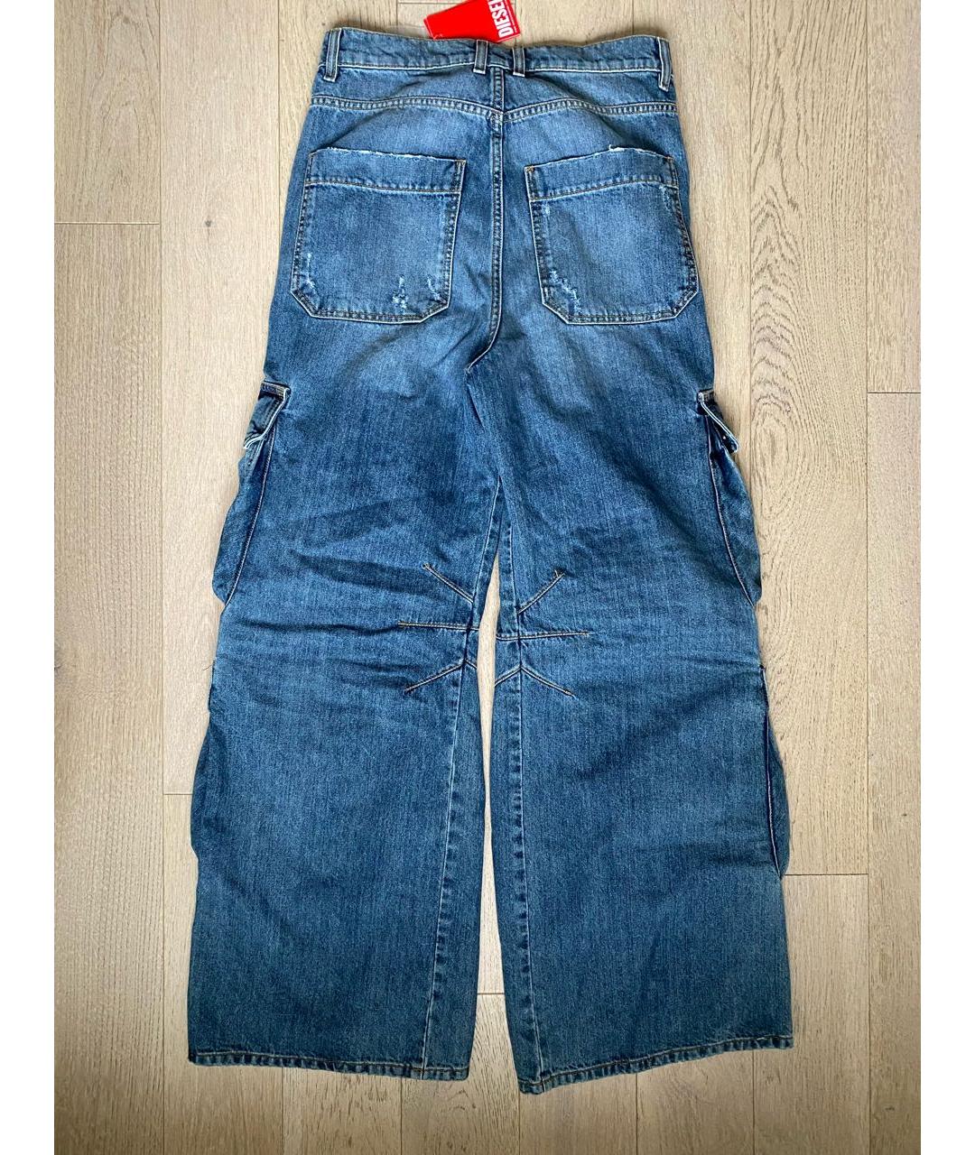 DIESEL Синие хлопковые джинсы клеш, фото 3