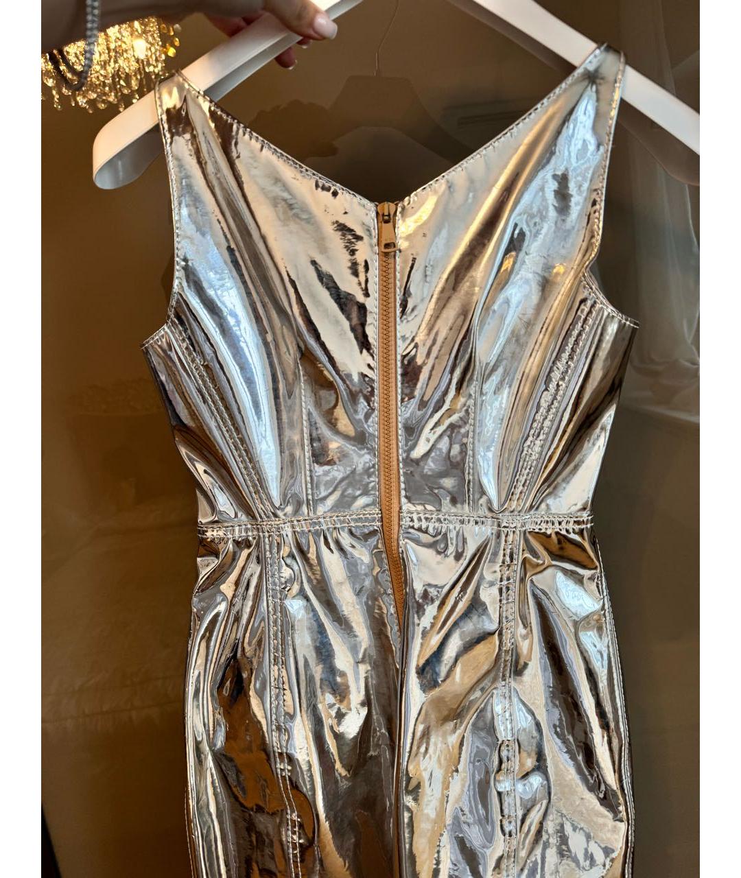 NO. 21 Серебряное полиэстеровое коктейльное платье, фото 5