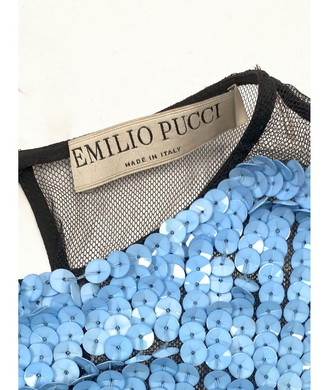 EMILIO PUCCI Голубая полиамидовая блузы, фото 7