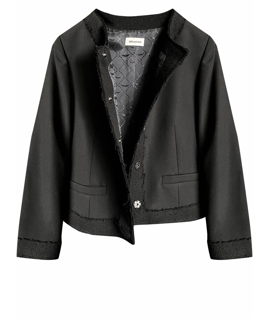 ZADIG & VOLTAIRE Черный шерстяной жакет/пиджак, фото 1