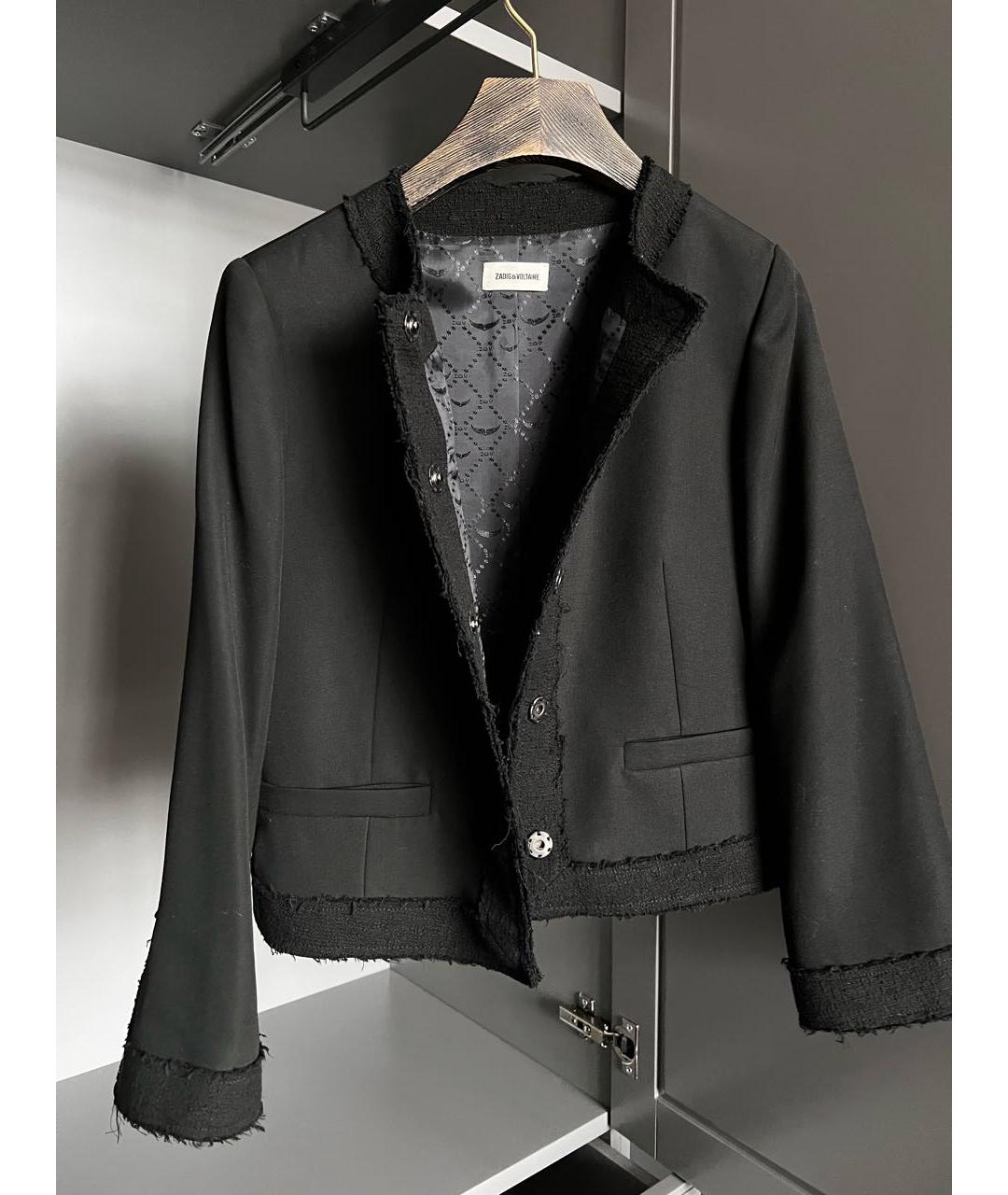 ZADIG & VOLTAIRE Черный шерстяной жакет/пиджак, фото 4