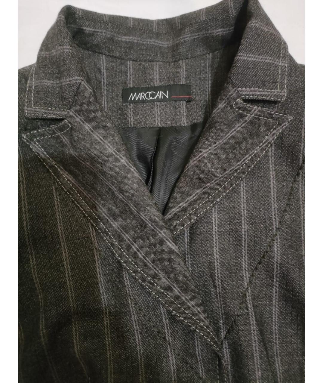 MARC CAIN Серый шерстяной жакет/пиджак, фото 3