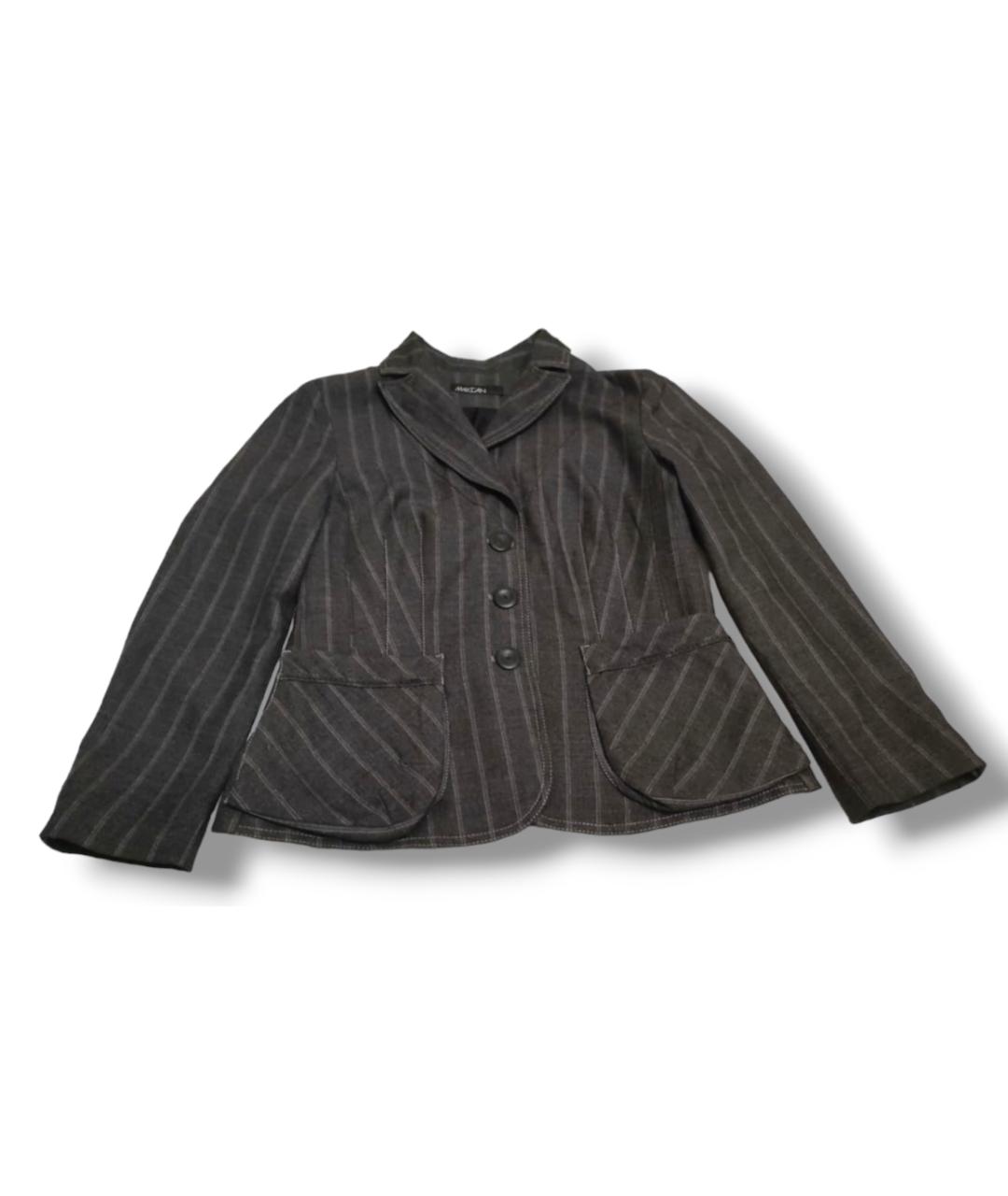 MARC CAIN Серый шерстяной жакет/пиджак, фото 7