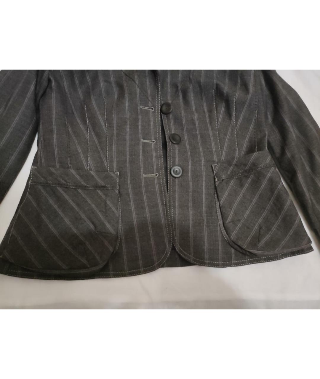 MARC CAIN Серый шерстяной жакет/пиджак, фото 4