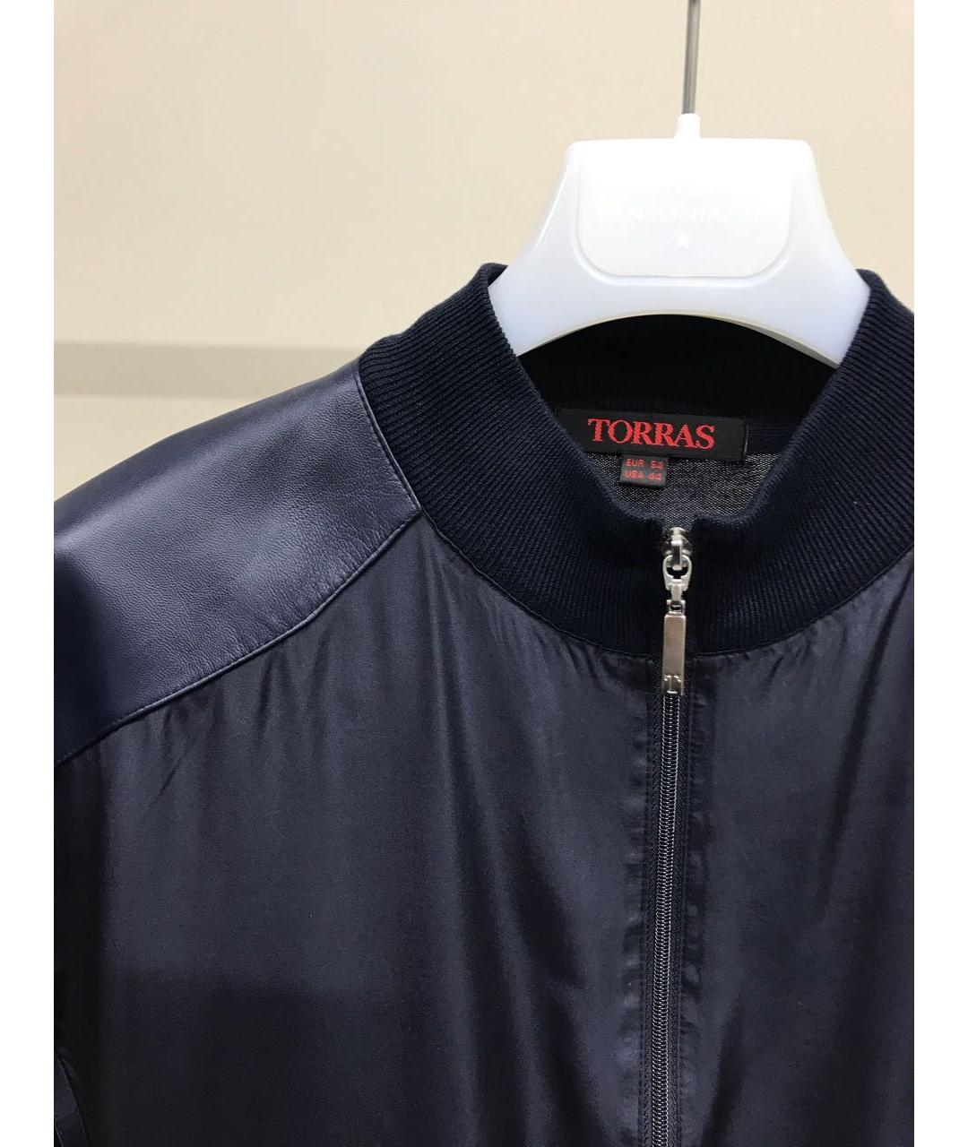 TORRAS Темно-синяя шелковая куртка, фото 4