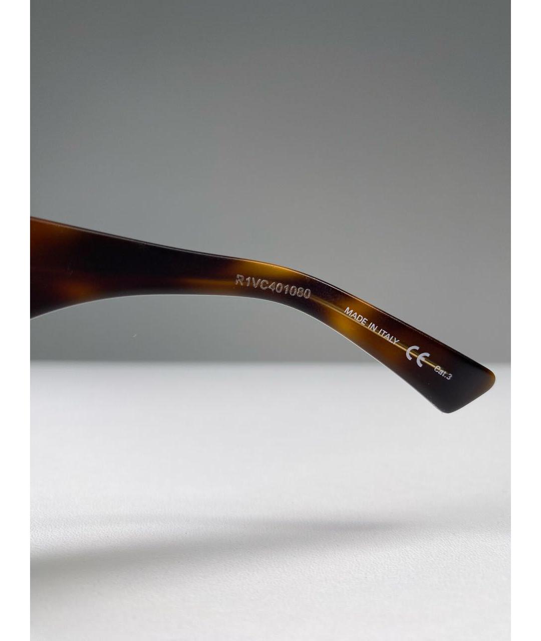 BALENCIAGA Коричневые пластиковые солнцезащитные очки, фото 4