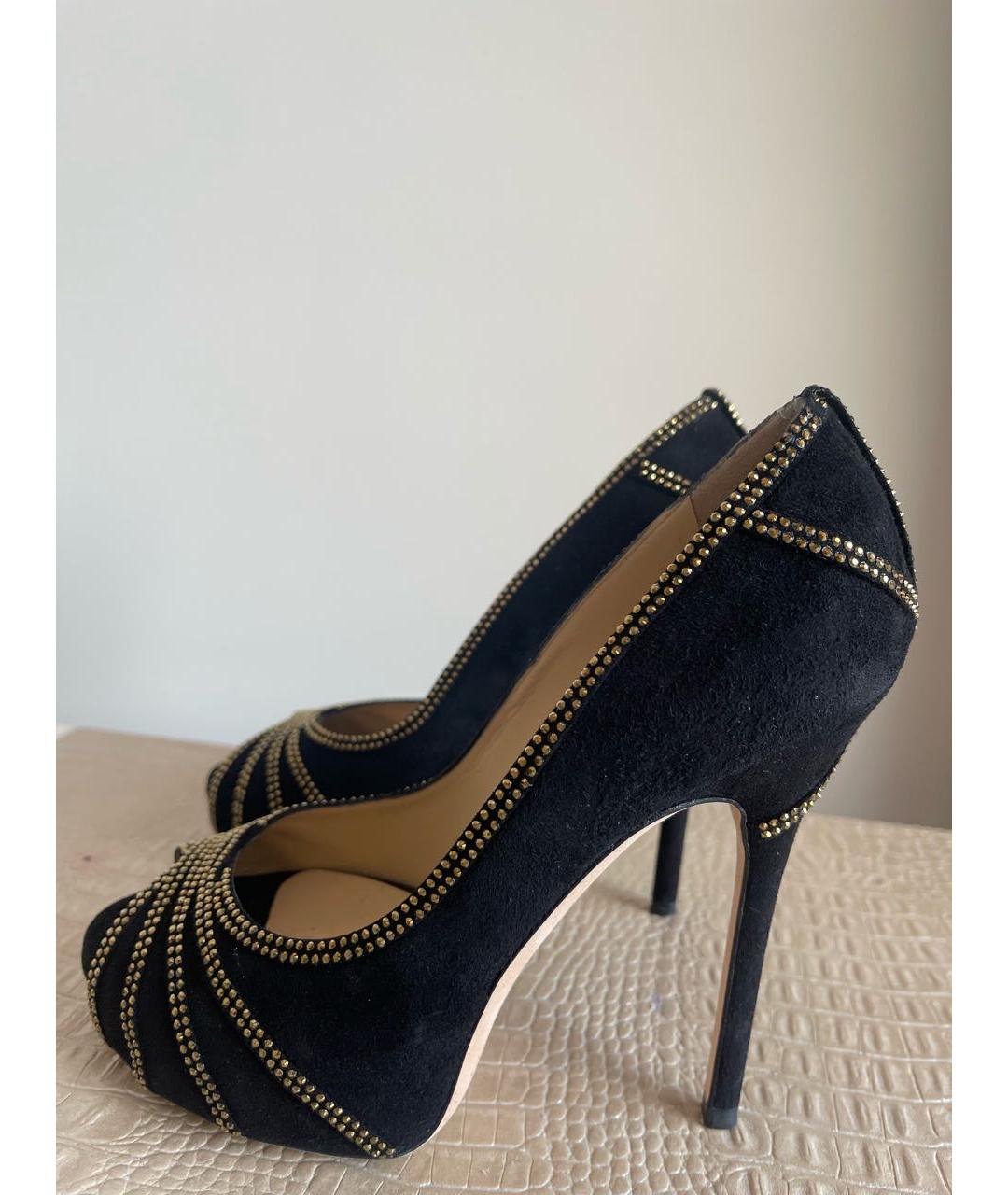 JIMMY CHOO Черные замшевые туфли, фото 3