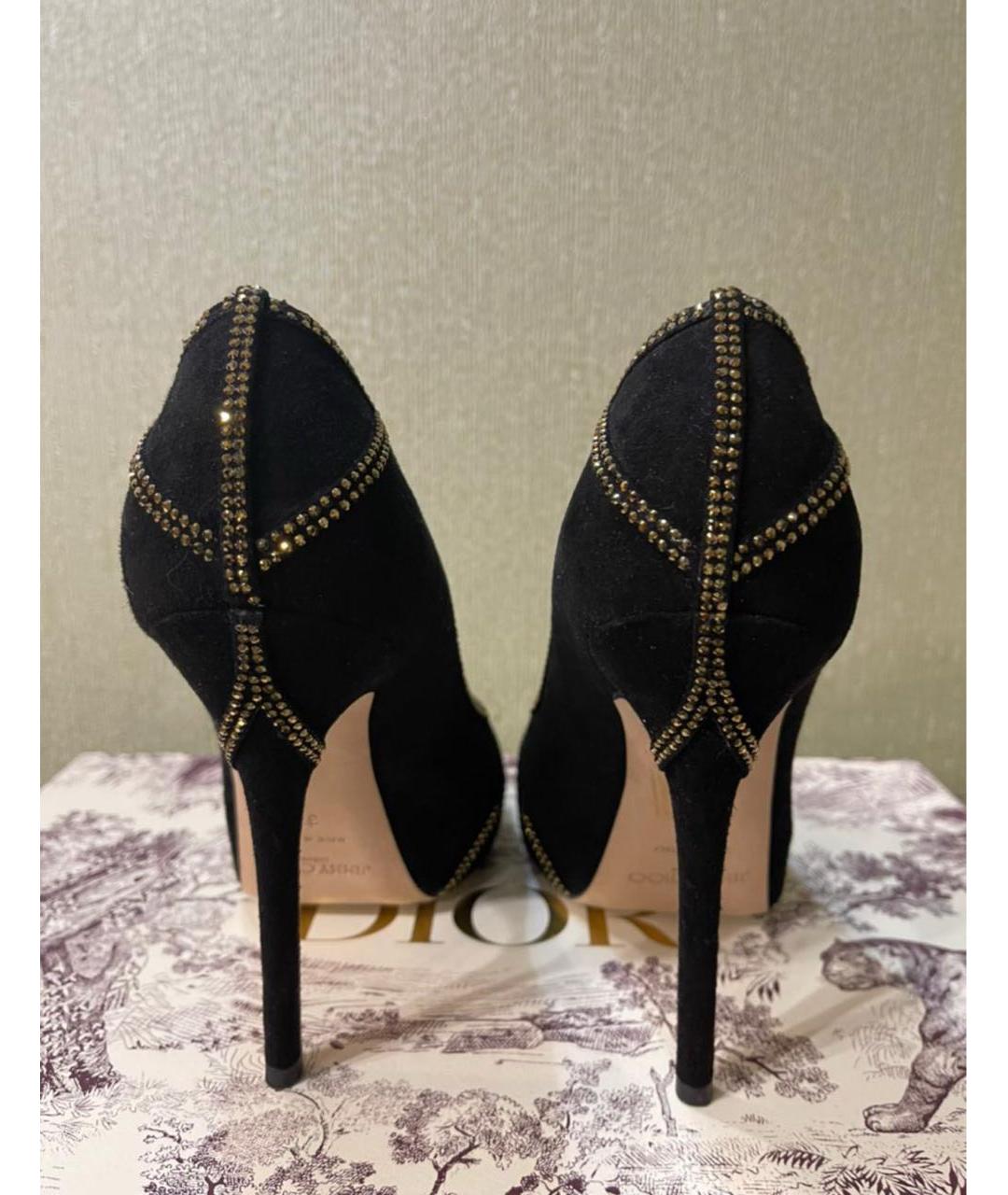 JIMMY CHOO Черные замшевые туфли, фото 6