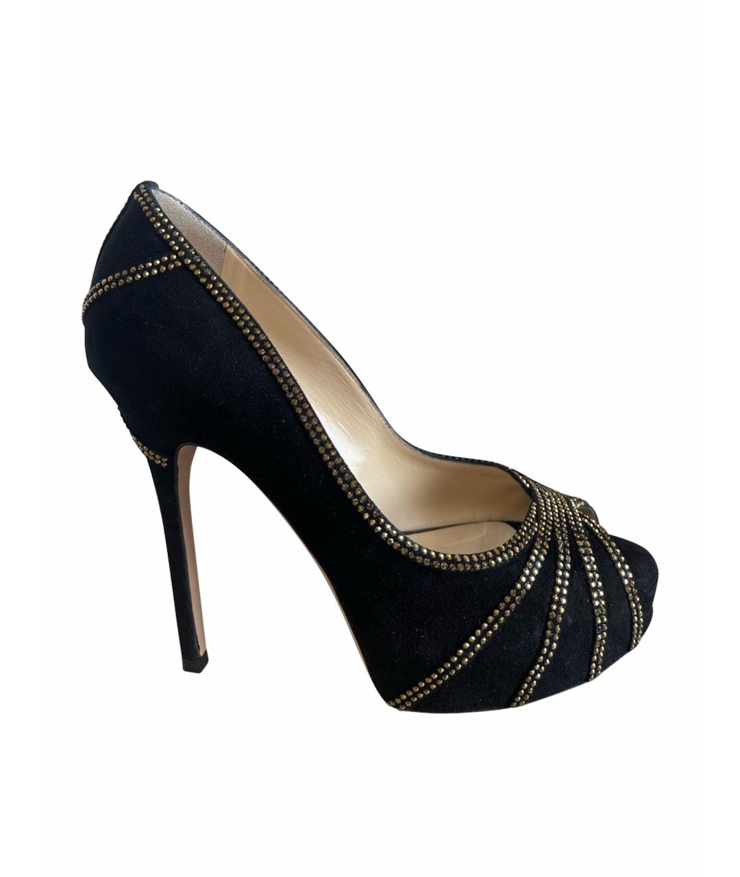 JIMMY CHOO Черные замшевые туфли, фото 1