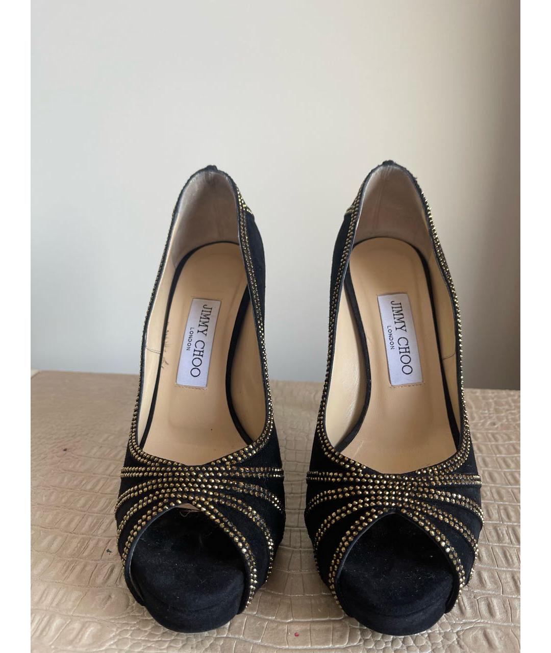 JIMMY CHOO Черные замшевые туфли, фото 2