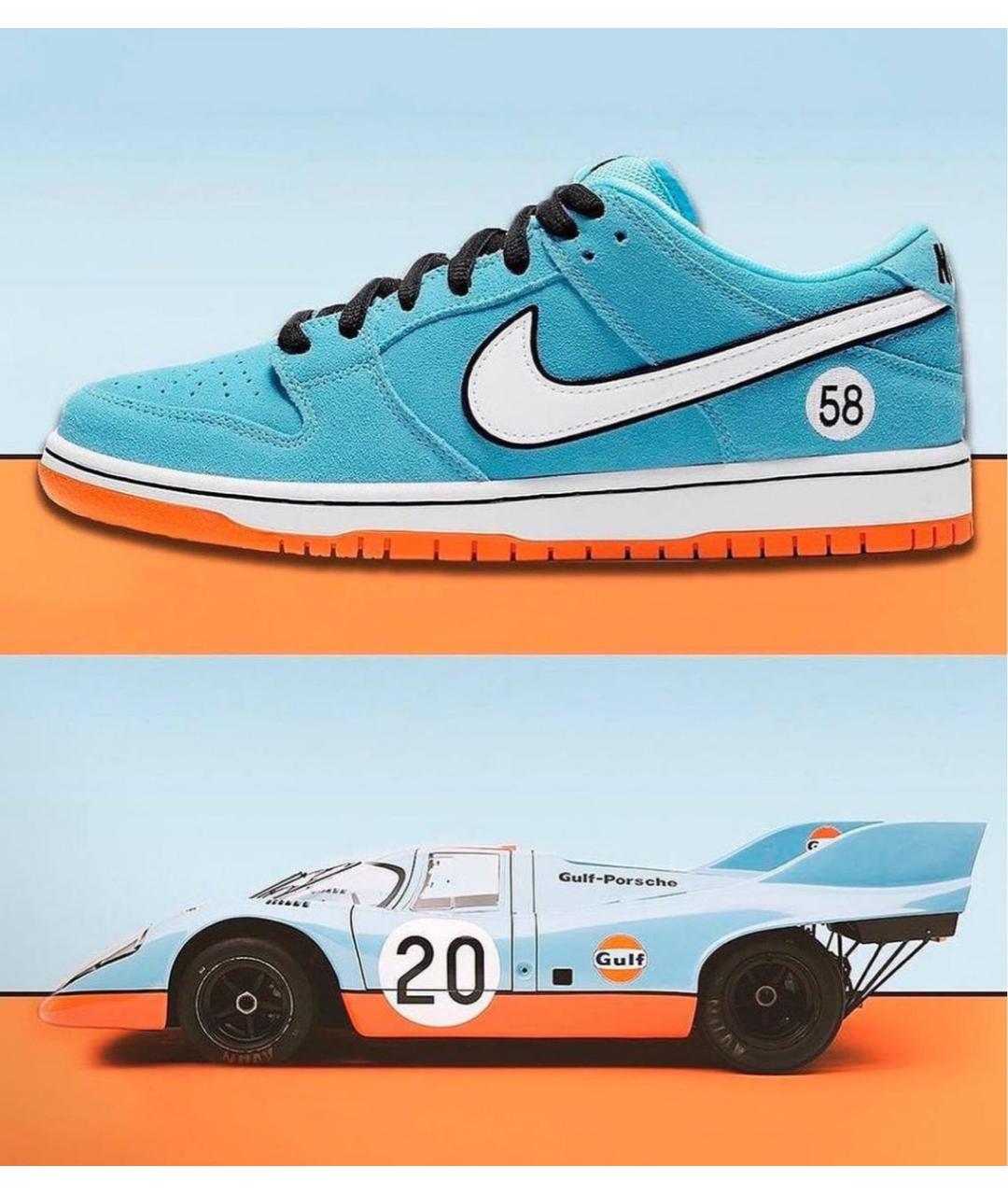 NIKE Бирюзовые замшевые низкие кроссовки / кеды, фото 4