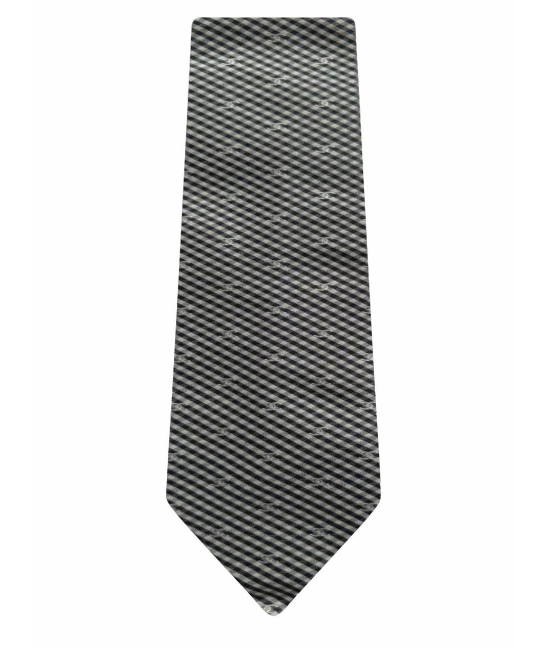 CHANEL PRE-OWNED Черный тканевый галстук, фото 1