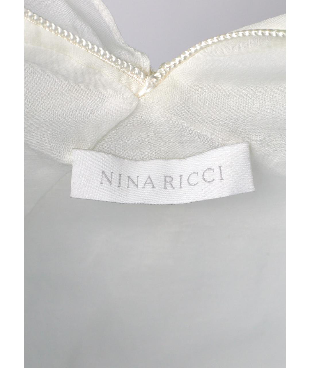 NINA RICCI Белое полиэстеровое повседневное платье, фото 4