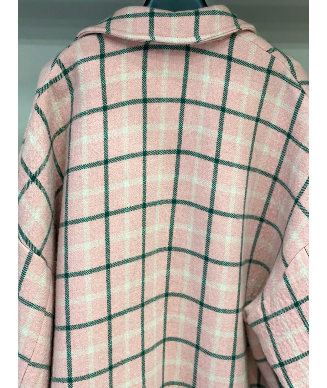 WEEKEND MAX MARA Розовое шерстяное пальто, фото 4