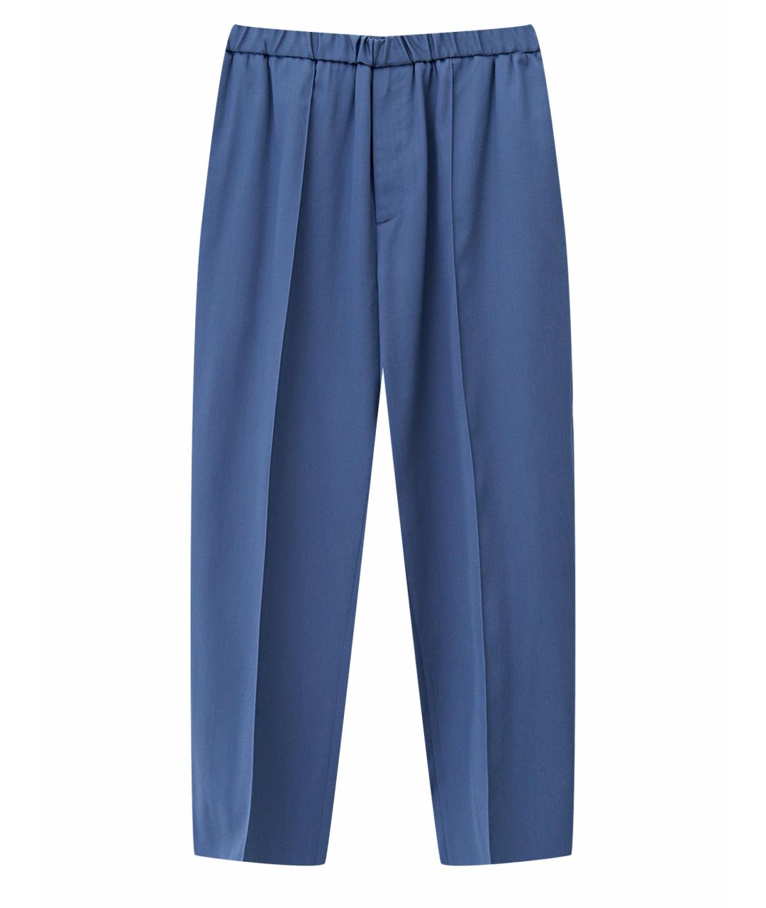 JIL SANDER Синие хлопковые повседневные брюки, фото 1