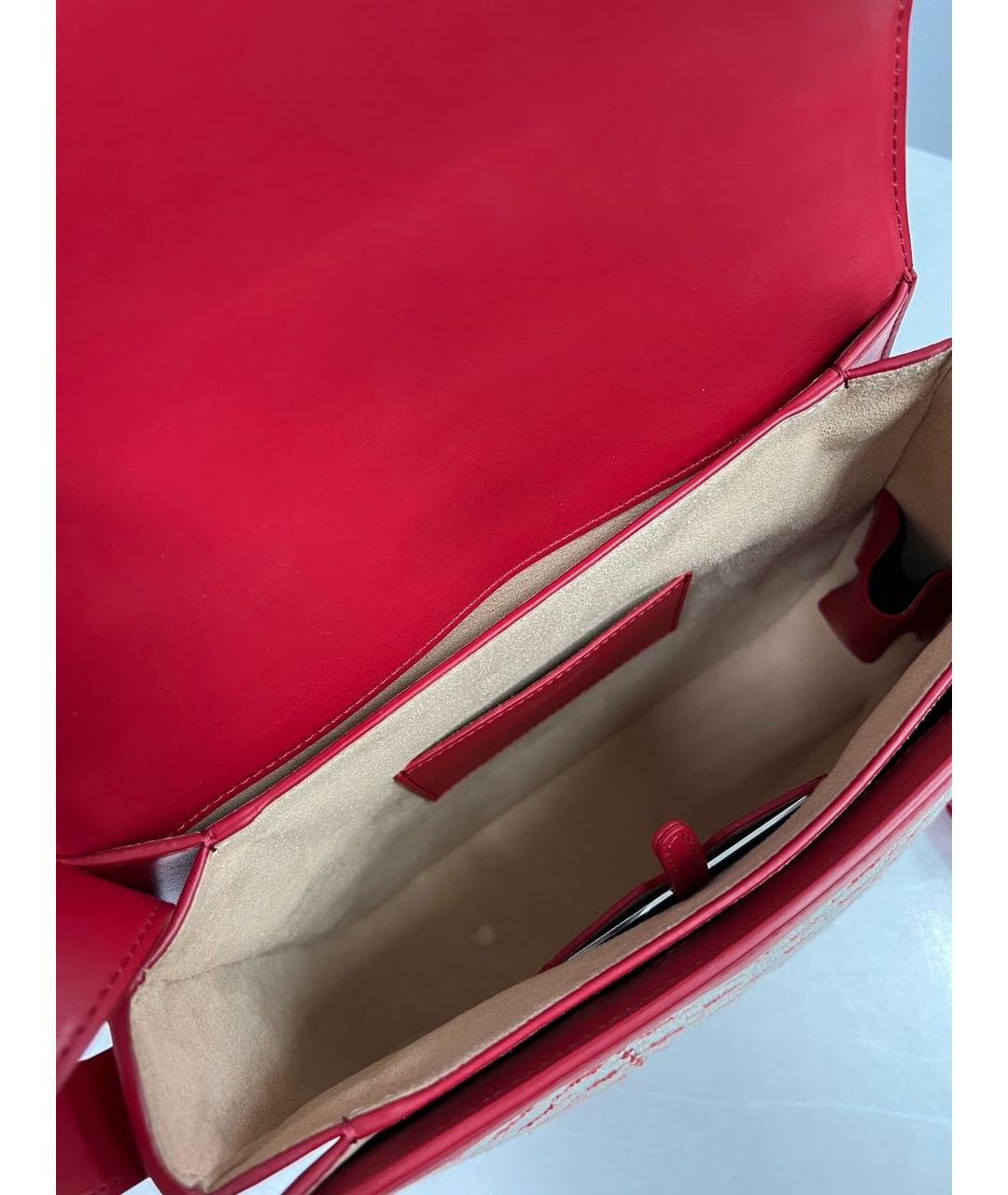GIORGIO ARMANI Красная кожаная сумка через плечо, фото 7