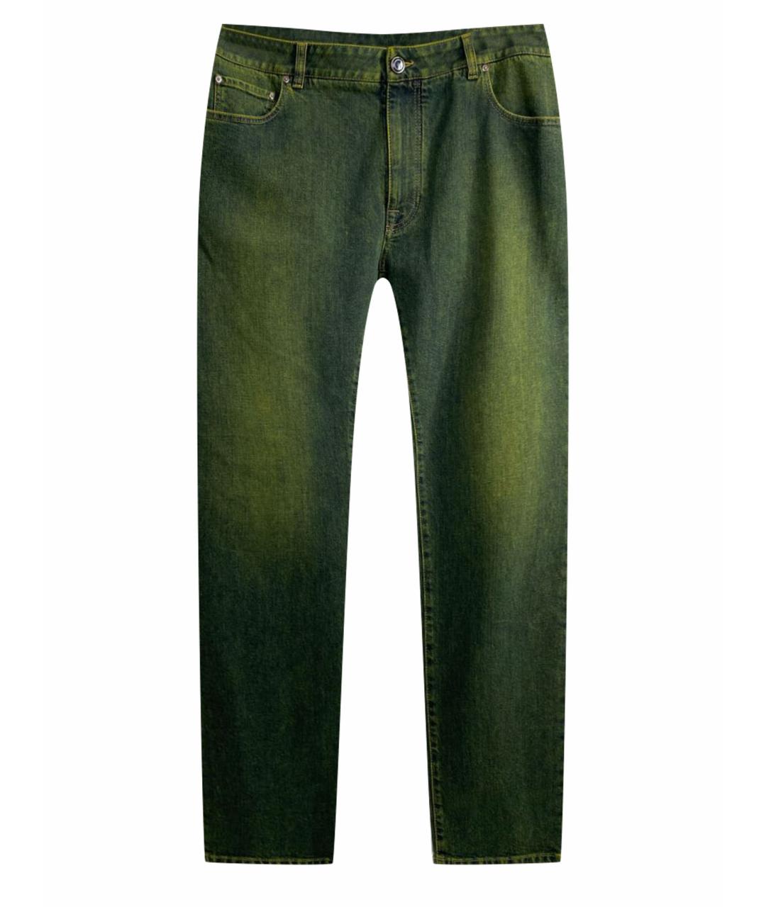ETRO Зеленые хлопковые прямые джинсы, фото 1