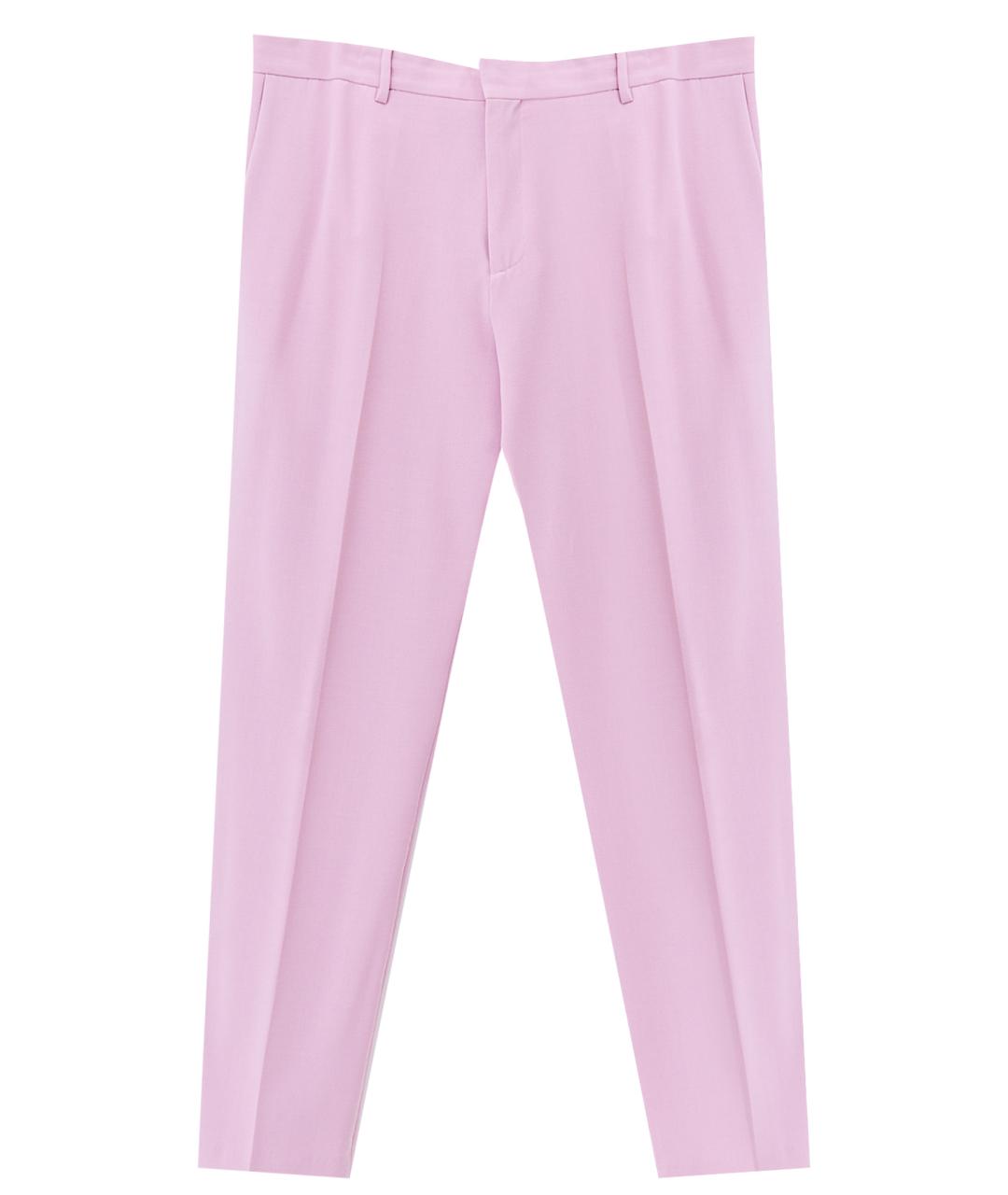 BOTTER Розовые хлопковые классические брюки, фото 1