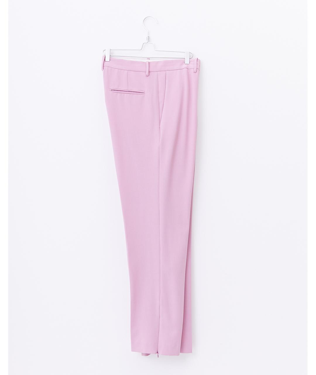 BOTTER Розовые хлопковые классические брюки, фото 2