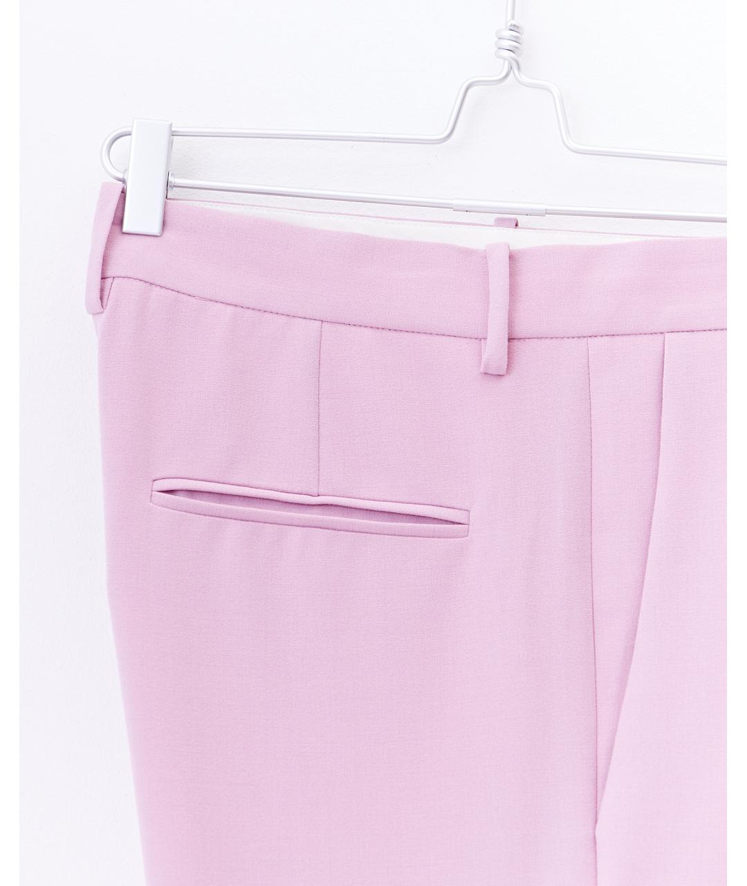 BOTTER Розовые хлопковые классические брюки, фото 4