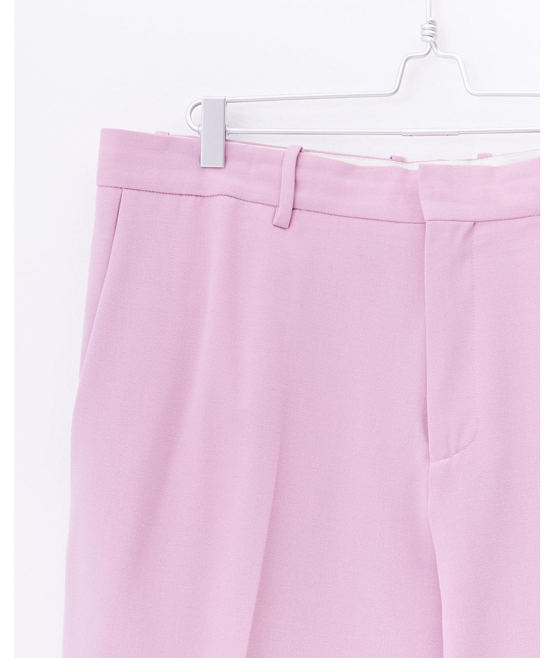 BOTTER Розовые хлопковые классические брюки, фото 3