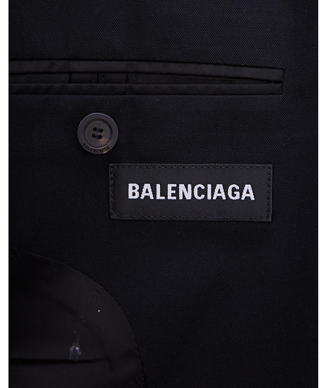 BALENCIAGA Черный шерстяной пиджак, фото 5