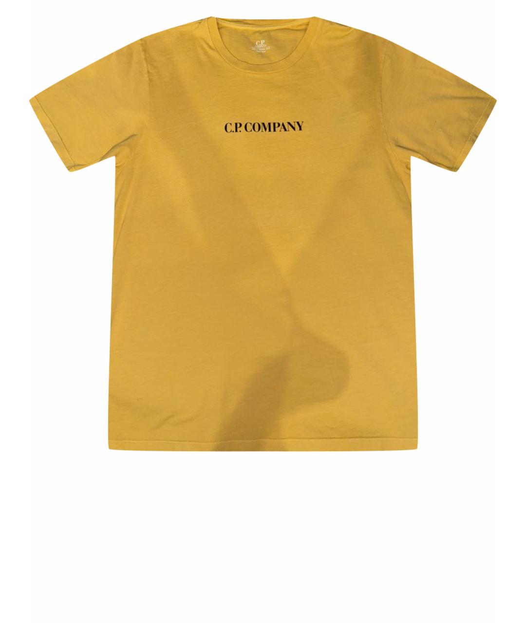 CP COMPANY Желтая хлопковая футболка, фото 1