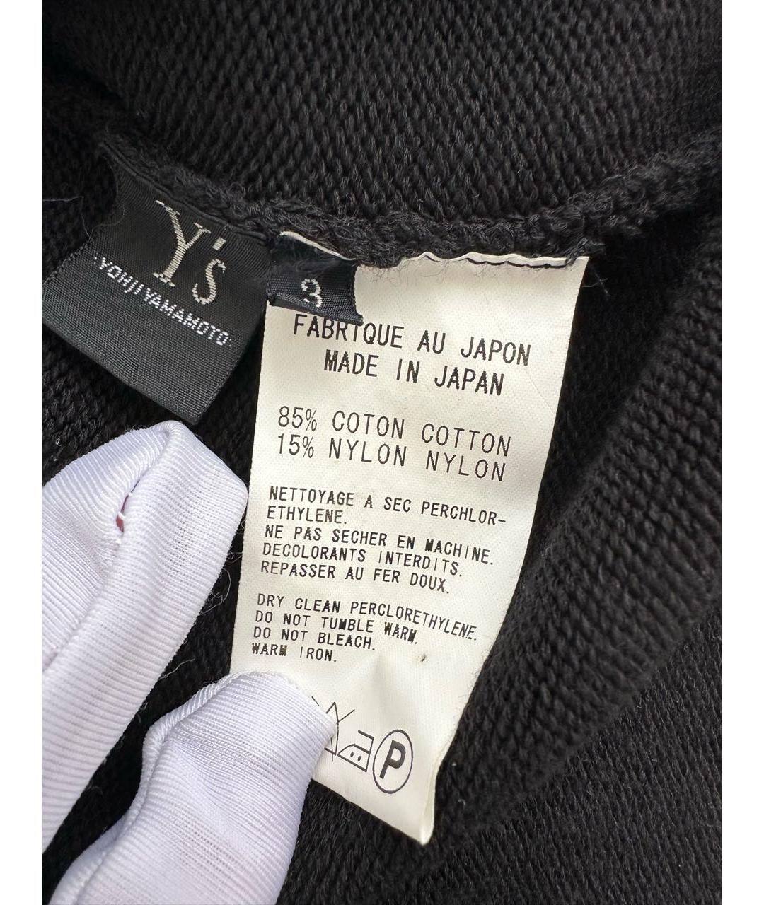 YOHJI YAMAMOTO Черный хлопко-эластановый джемпер / свитер, фото 6