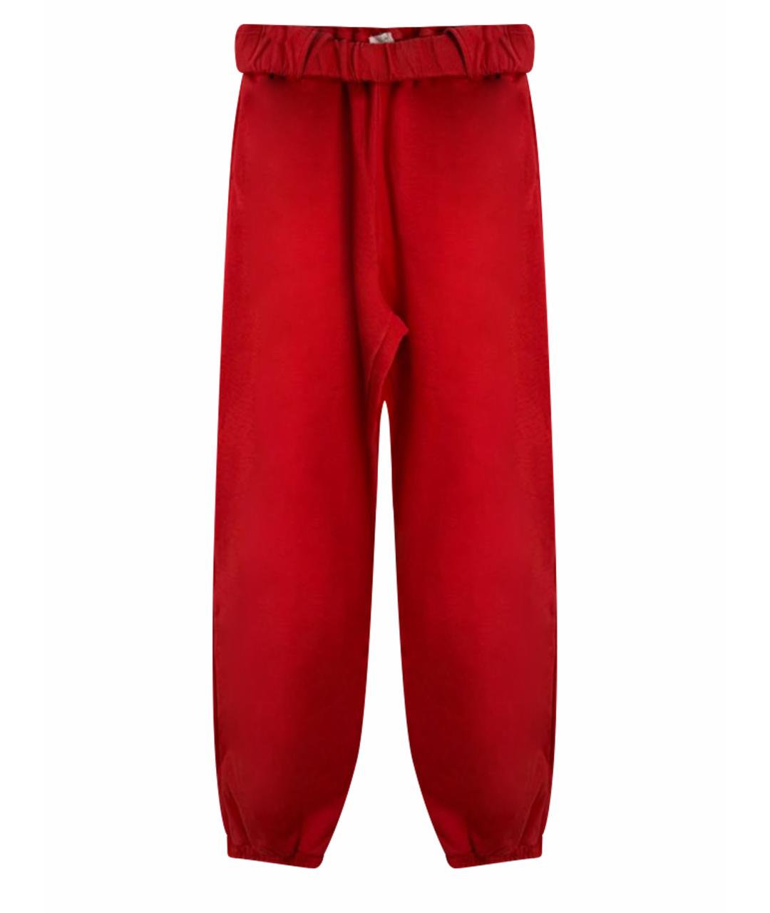 DION LEE Красные хлопко-эластановые спортивные брюки и шорты, фото 1