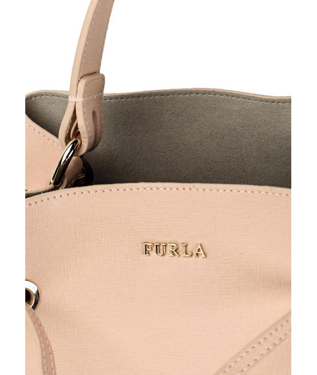 FURLA Розовая кожаная сумка тоут, фото 4