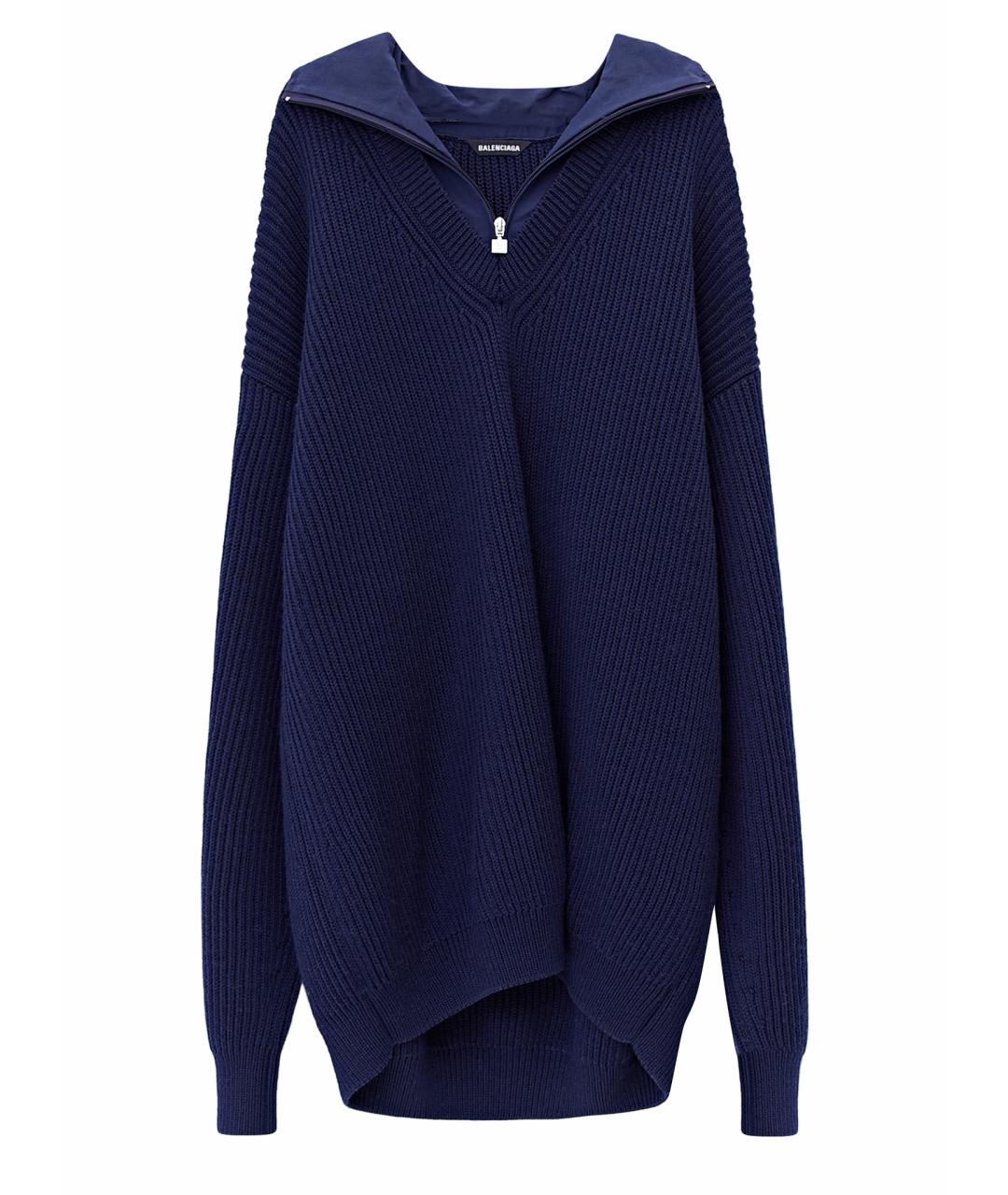 BALENCIAGA Темно-синий джемпер / свитер, фото 1
