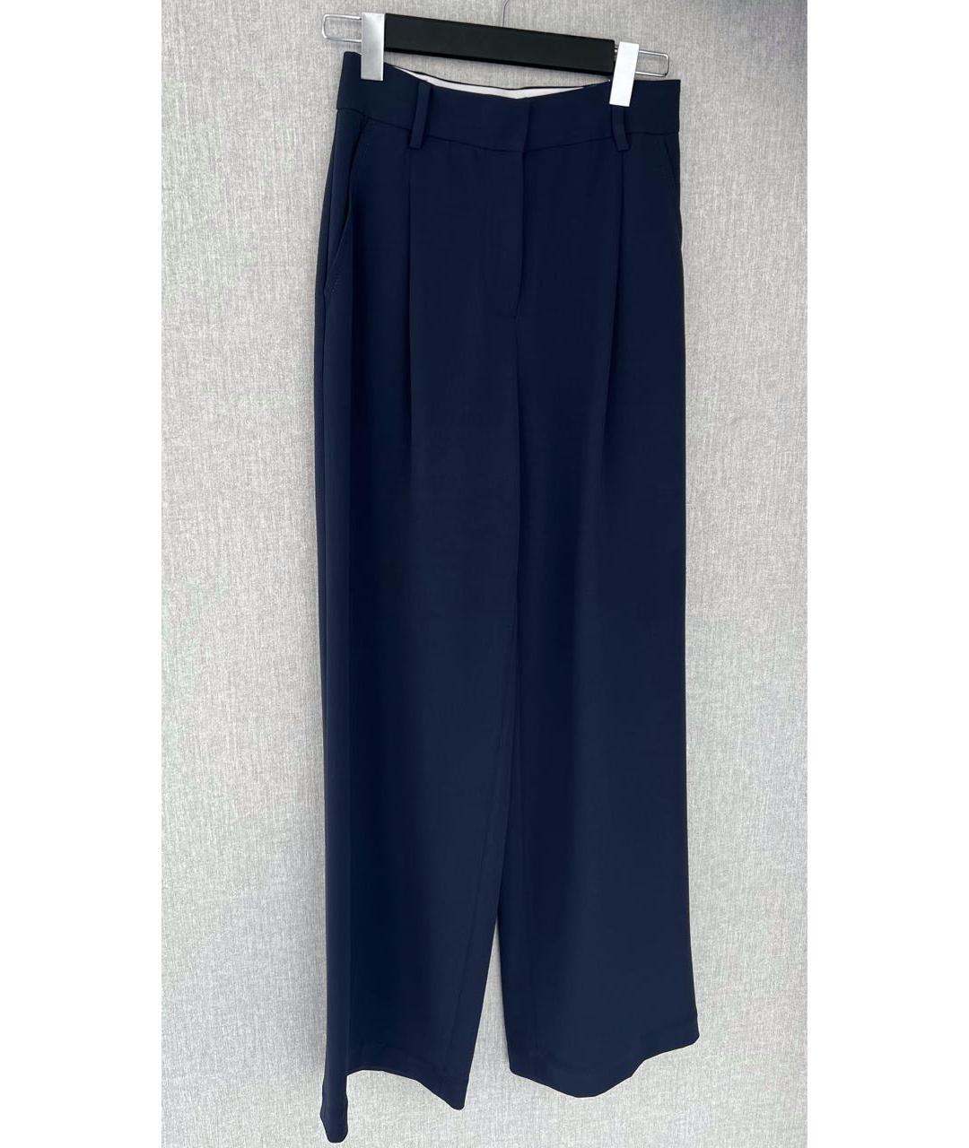 MICHAEL KORS Темно-синие ацетатные брюки широкие, фото 6