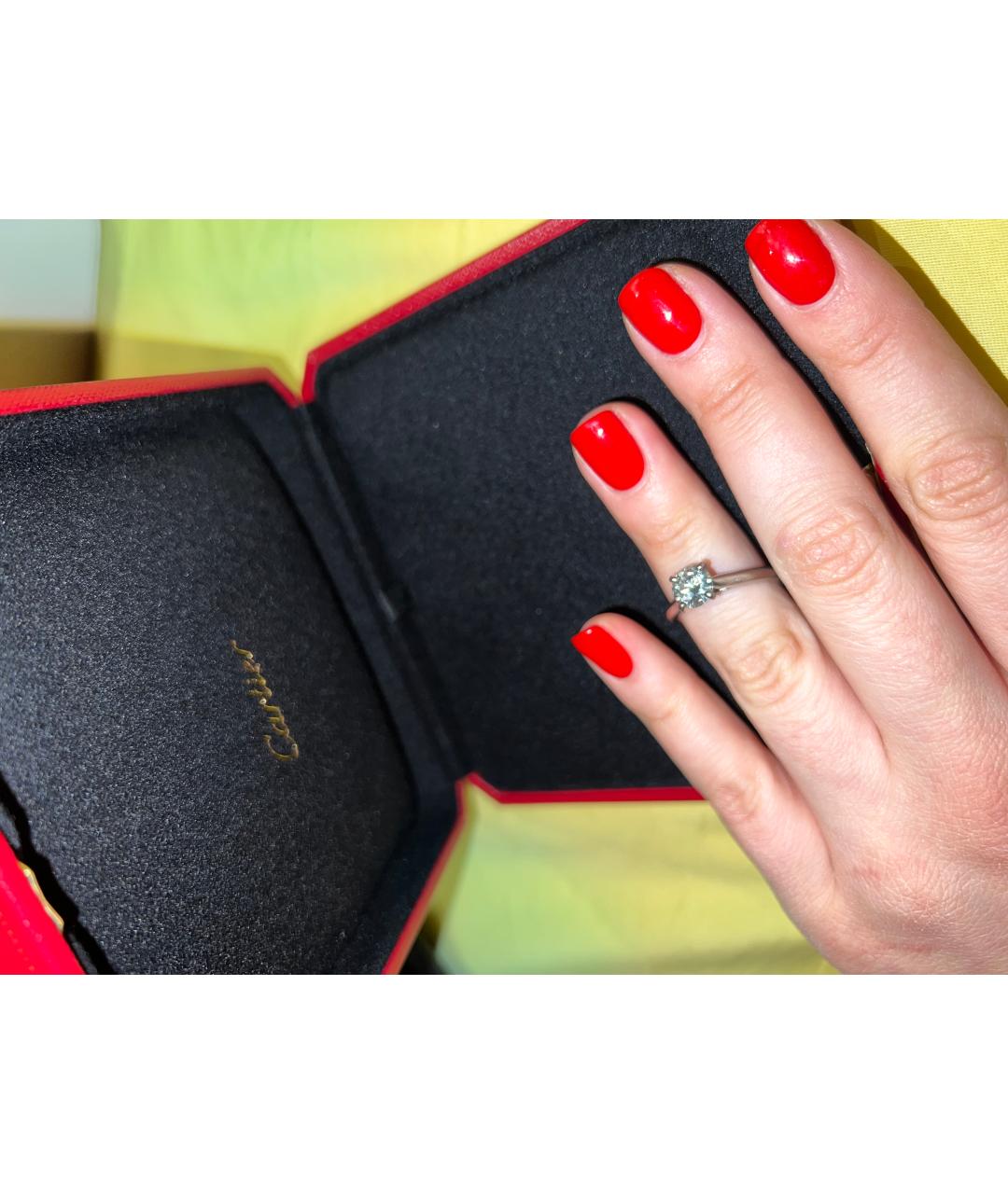 CARTIER Белое платиновое кольцо, фото 4