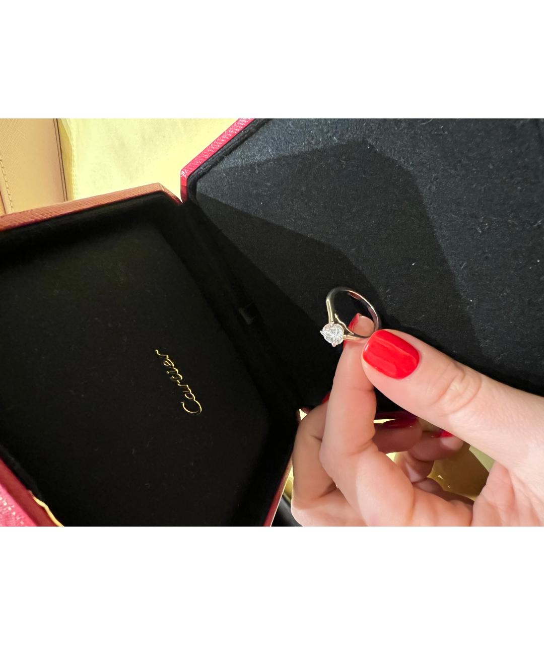 CARTIER Белое платиновое кольцо, фото 6