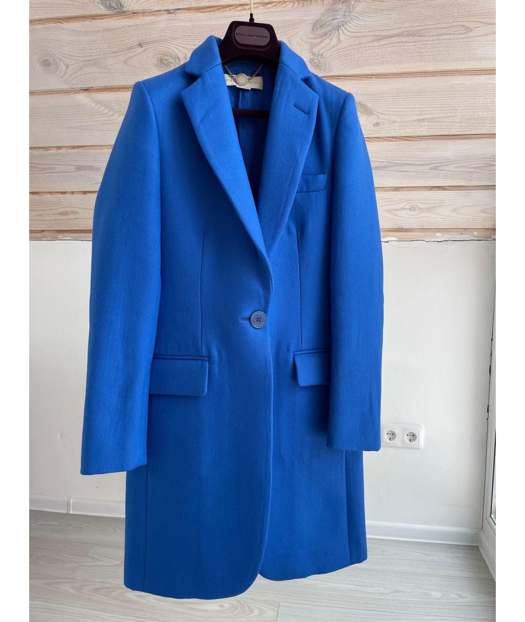 STELLA MCCARTNEY Синее шерстяное пальто, фото 5