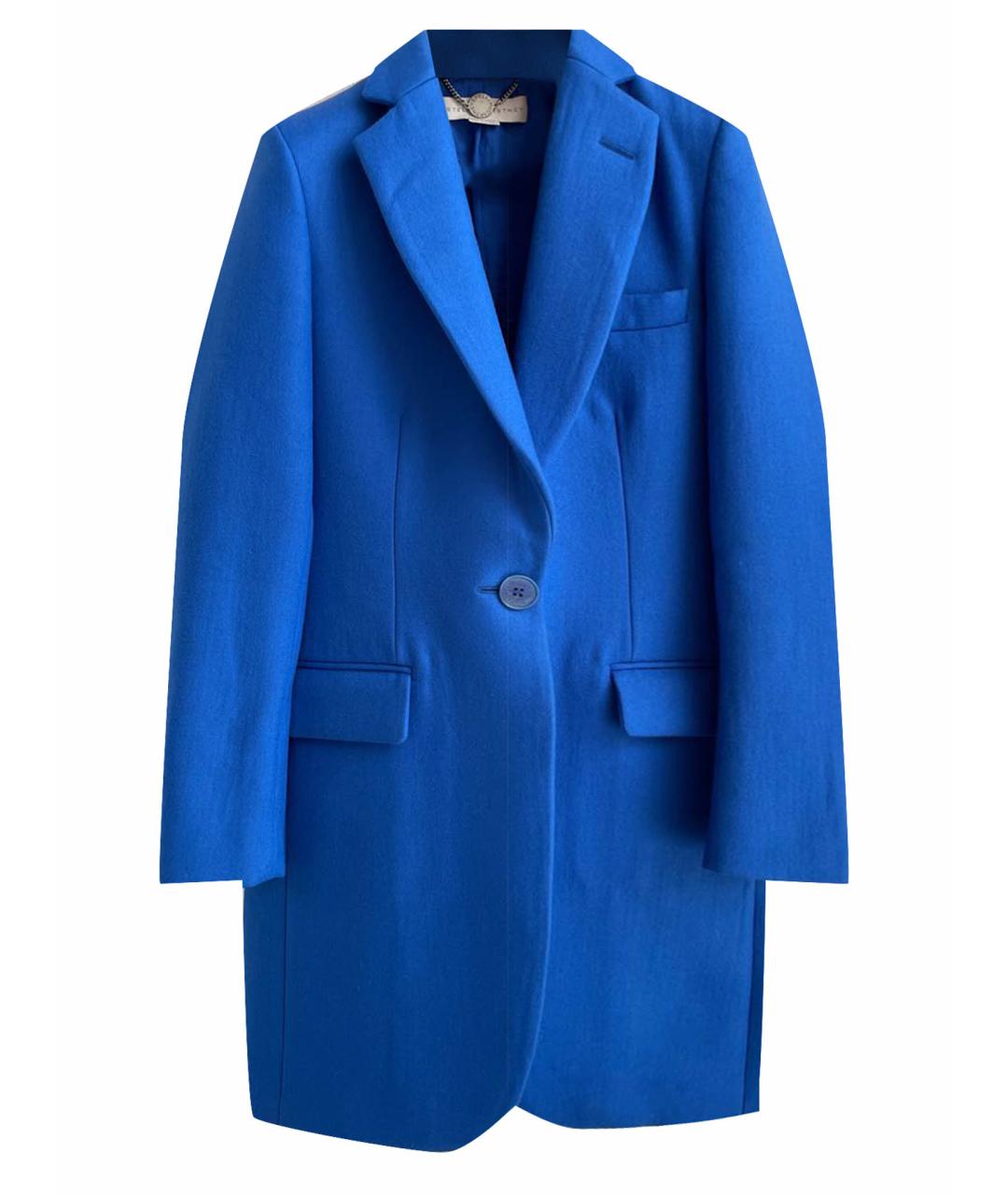 STELLA MCCARTNEY Синее шерстяное пальто, фото 1