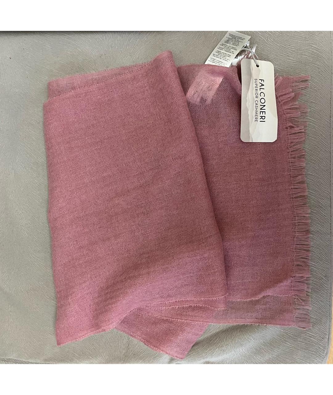 FALCONERI Розовый кашемировый шарф, фото 7