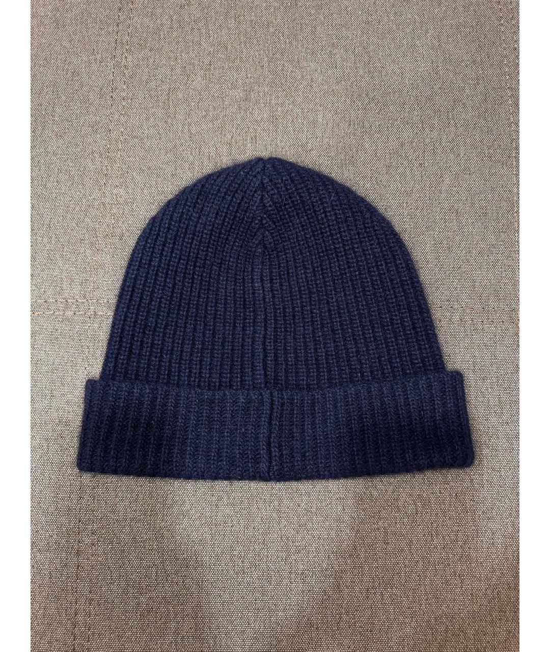 CELINE Темно-синяя шерстяная шапка, фото 2
