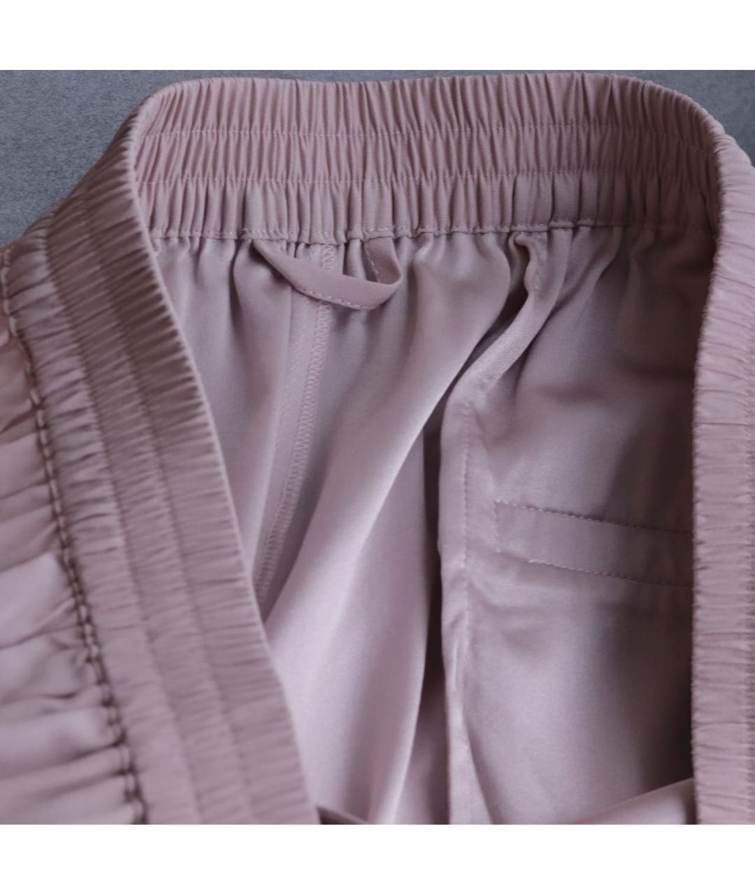 MAX&MOI Розовые шелковые прямые брюки, фото 4