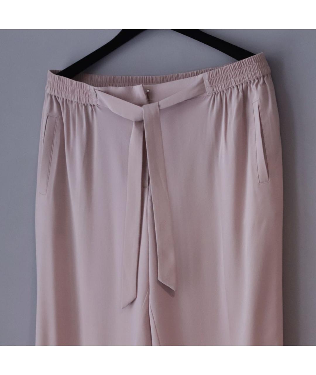 MAX&MOI Розовые шелковые прямые брюки, фото 5
