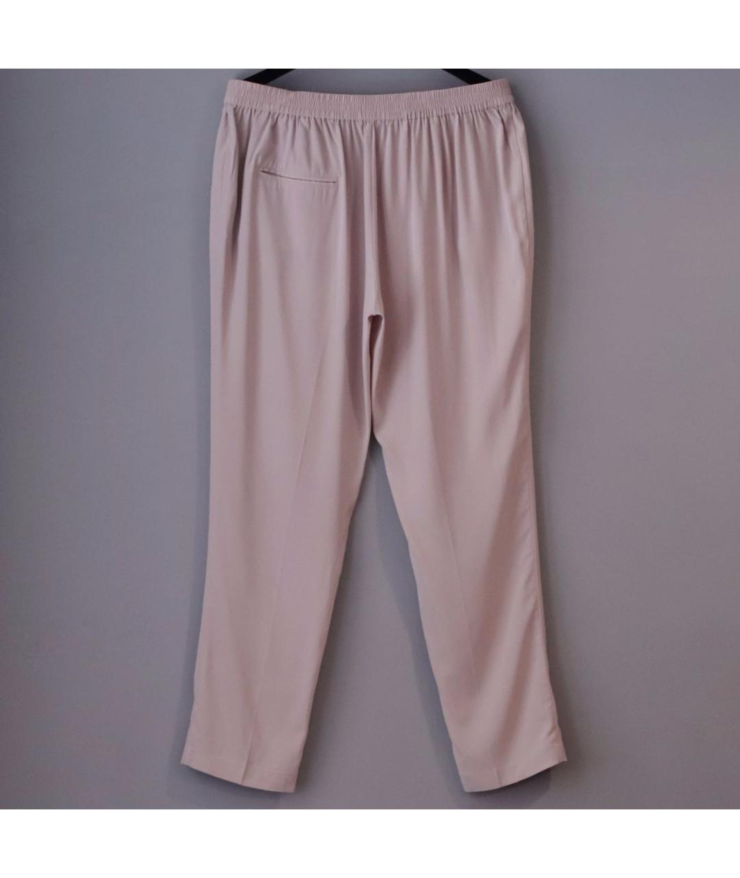 MAX&MOI Розовые шелковые прямые брюки, фото 2