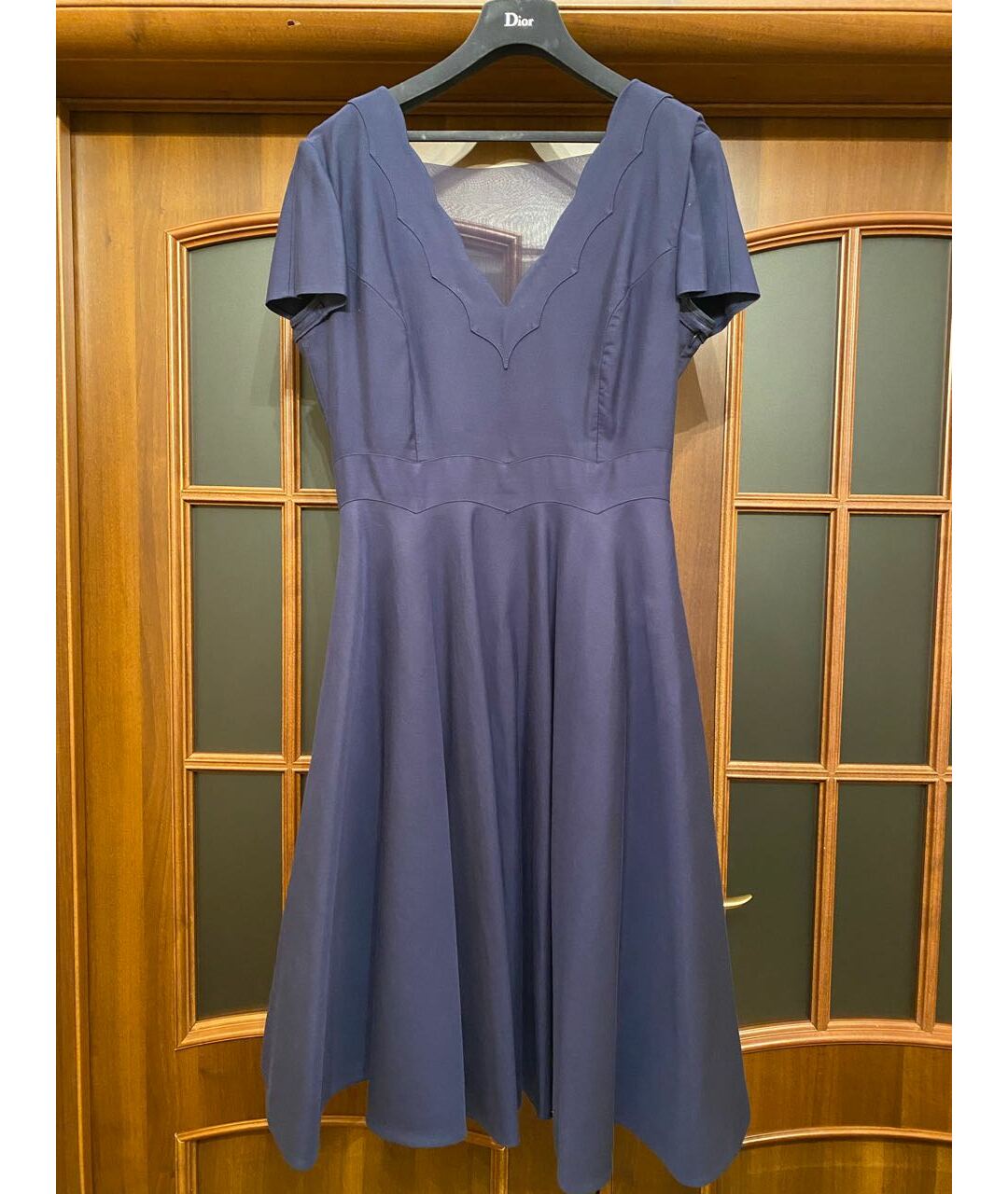 CHRISTIAN DIOR PRE-OWNED Синее хлопковое повседневное платье, фото 3