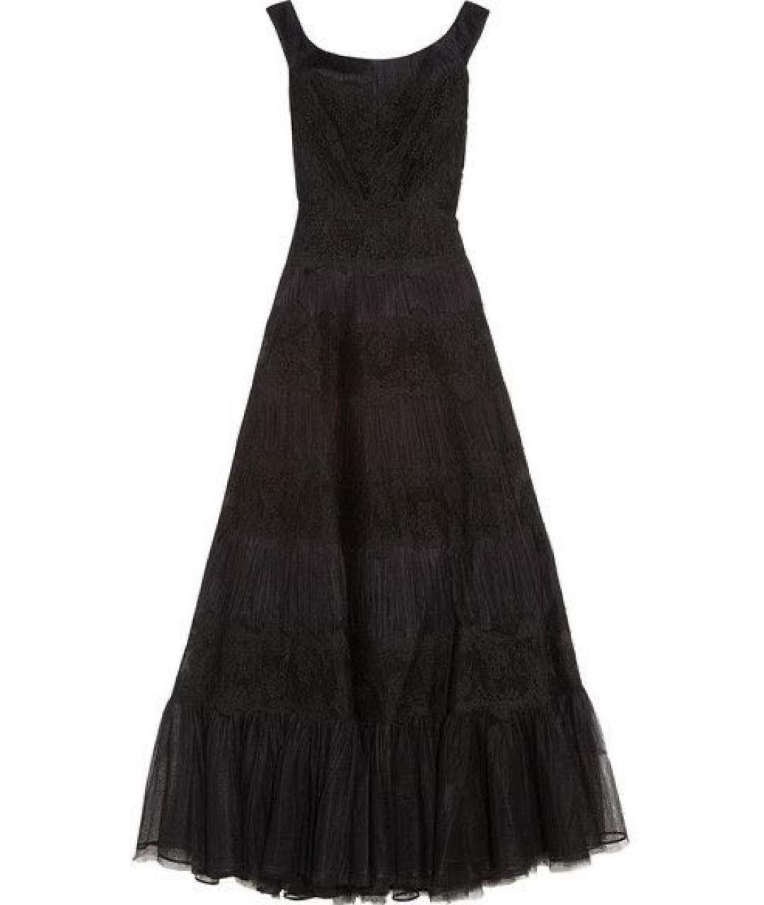 VALENTINO Черное кружевное вечернее платье, фото 8