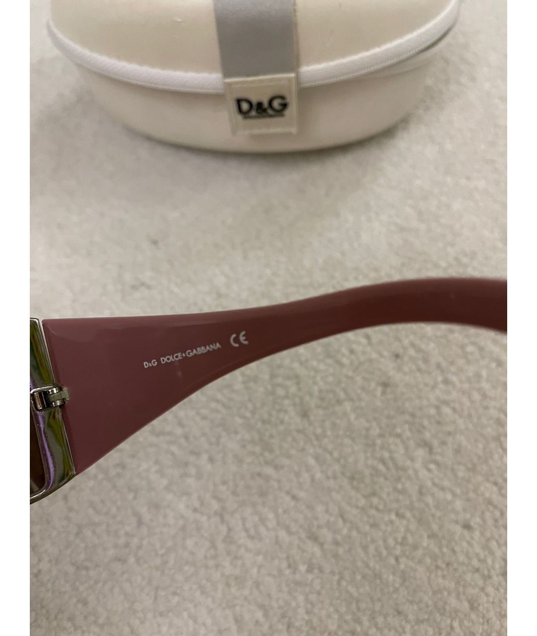 DOLCE & GABBANA VINTAGE Розовые пластиковые солнцезащитные очки, фото 7