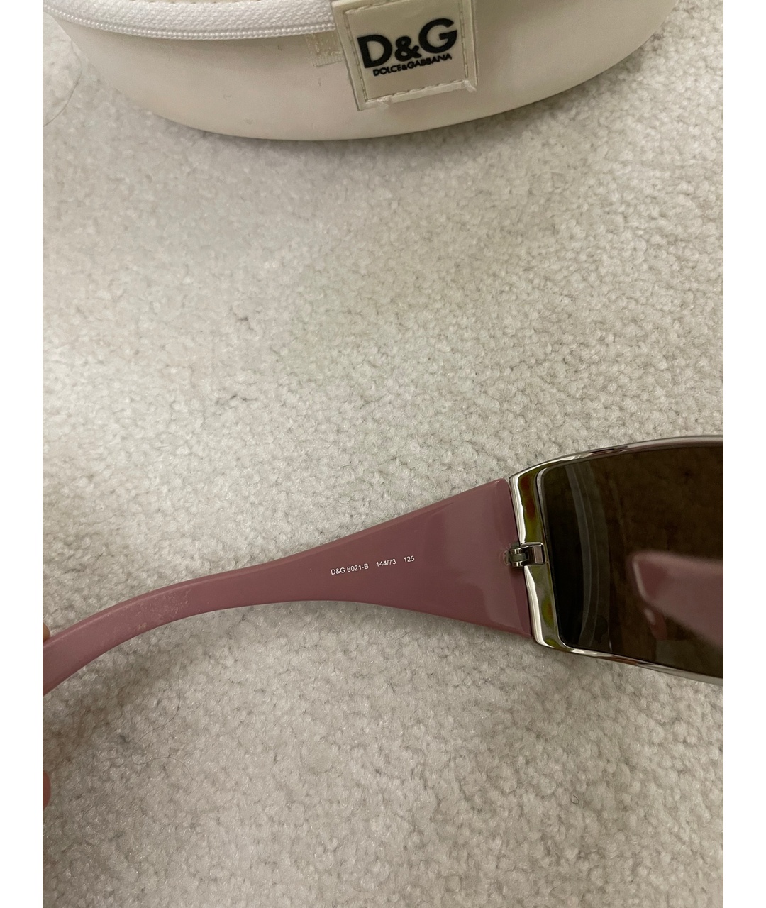 DOLCE & GABBANA VINTAGE Розовые пластиковые солнцезащитные очки, фото 6