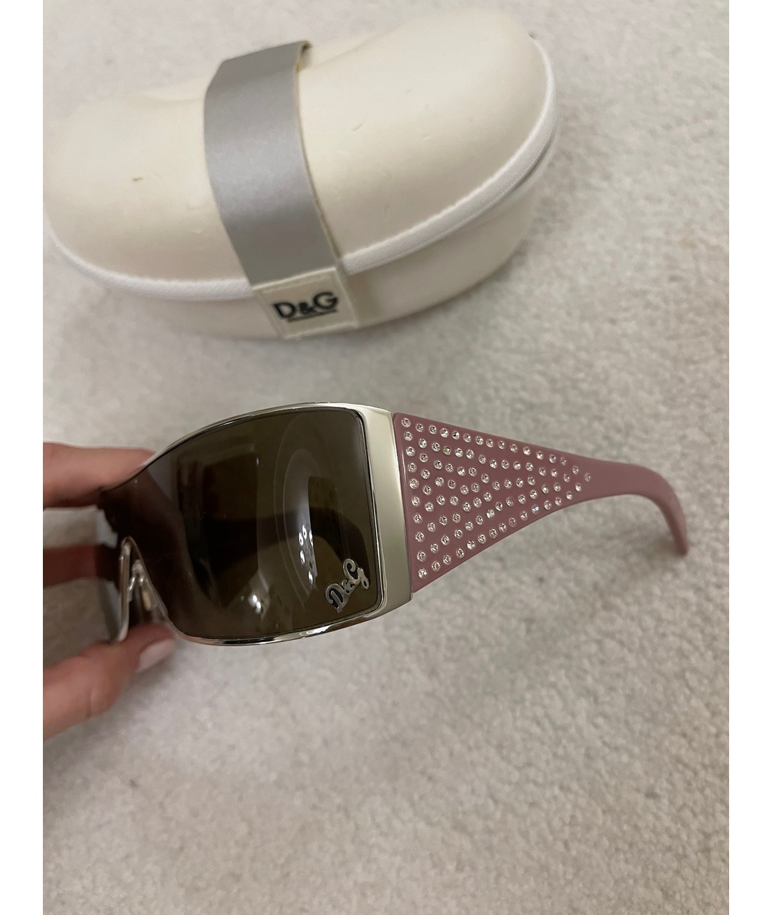 DOLCE & GABBANA VINTAGE Розовые пластиковые солнцезащитные очки, фото 2