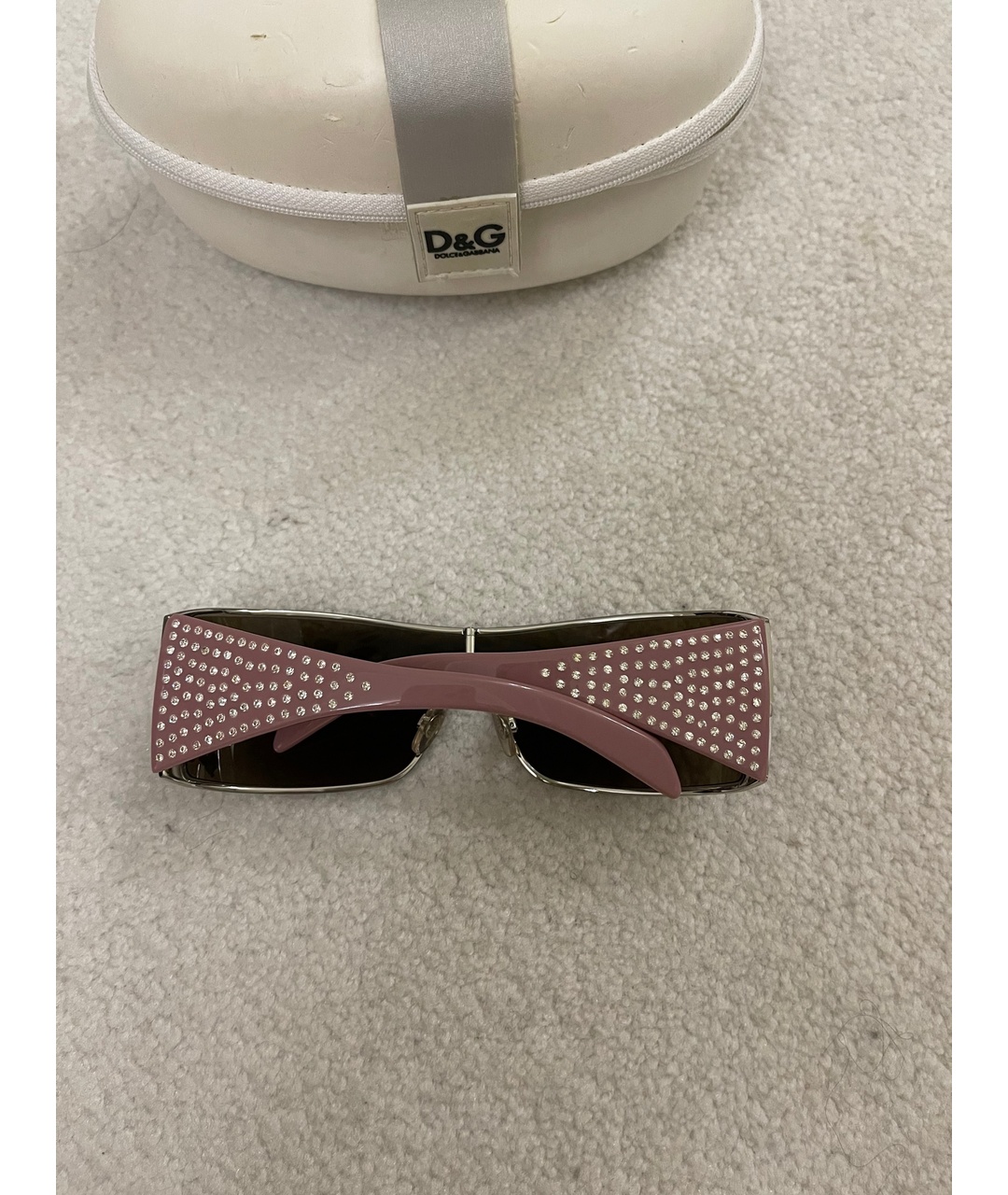 DOLCE & GABBANA VINTAGE Розовые пластиковые солнцезащитные очки, фото 5