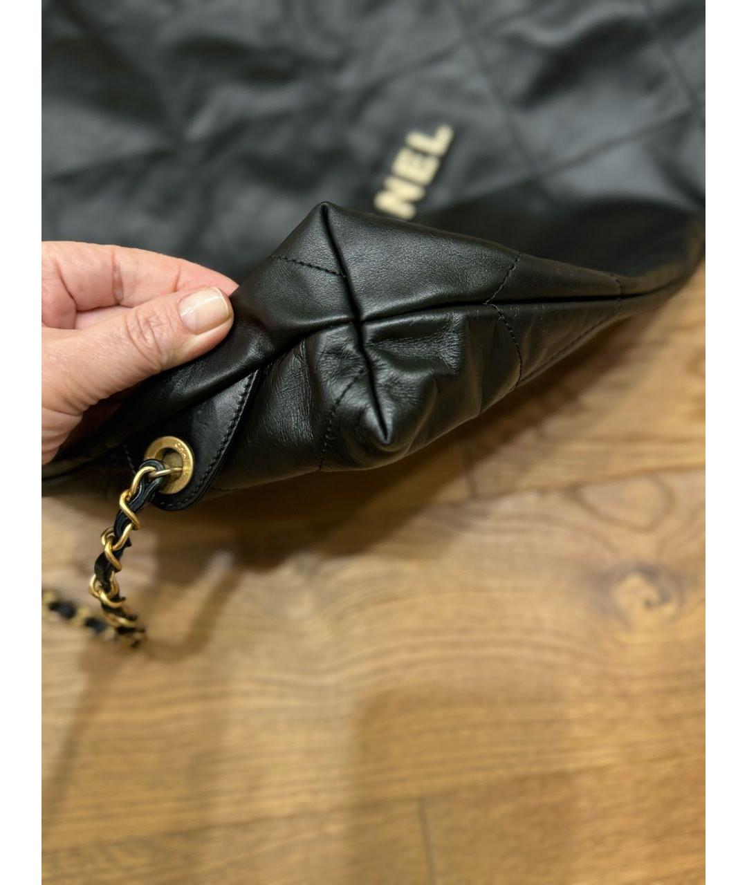 CHANEL PRE-OWNED Черный кожаный рюкзак, фото 5
