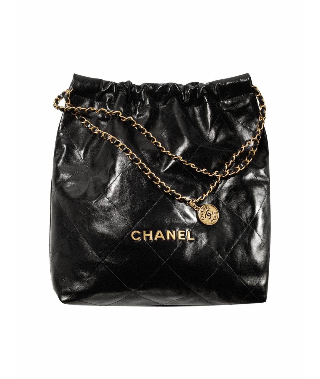 CHANEL PRE-OWNED Черная кожаная сумка через плечо, фото 1