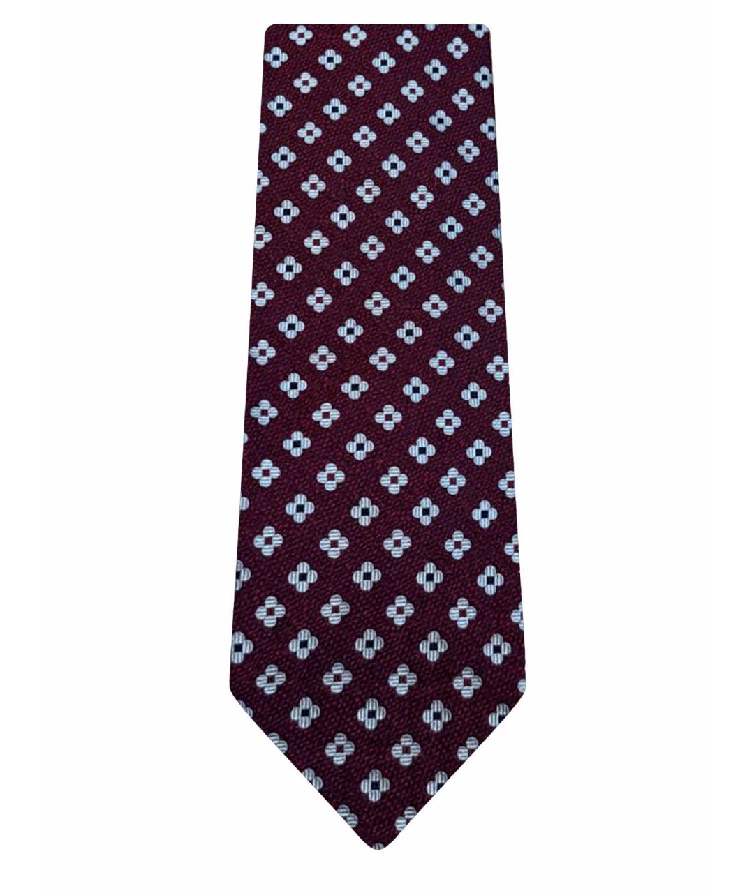 ERMENEGILDO ZEGNA Бордовый шелковый галстук, фото 1